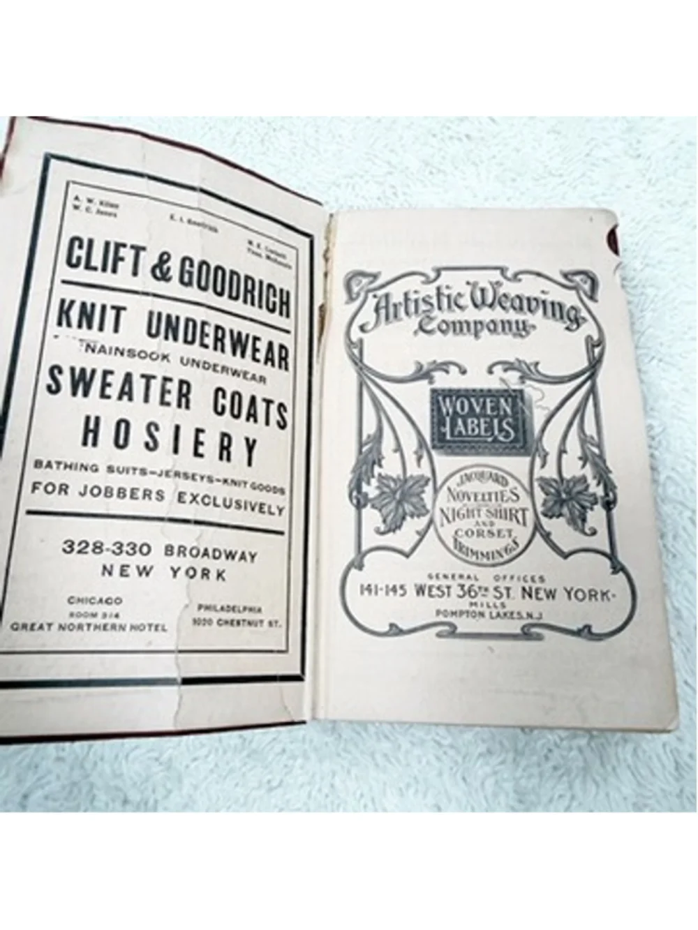 Vintage 1921 Davisons Knit Goods Trade Directory Torrington Needles Pocket Book